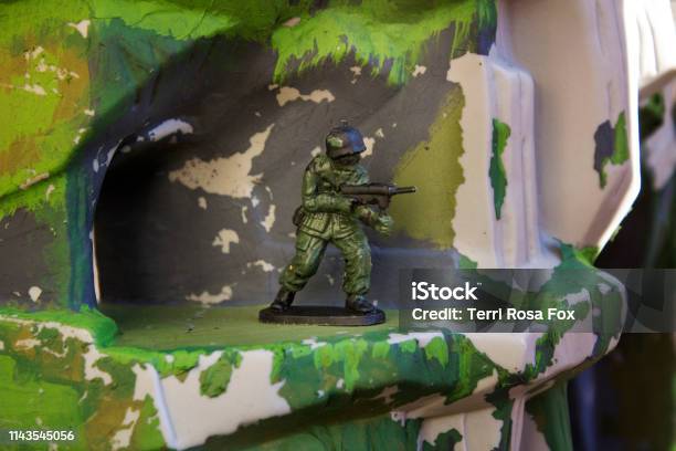 Action Figure Battle Stock Photo - Download Image Now - Action Figure, Camouflage, Childhood