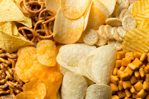 istock Salty snacks. Pretzels, chips, crackers 1143547775