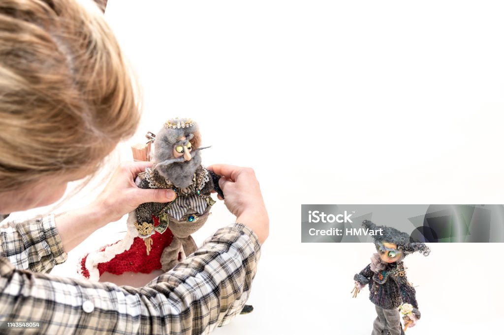 Woman Artist Make Stop Motion Animated Video Film Frame By Frame Using Old  Toys And Dresses To Adapted In New Characters Stock Photo - Download Image  Now - iStock