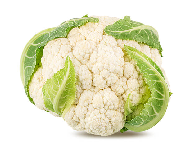 istock Cauliflower isolated on white background with clipping path 1143549476