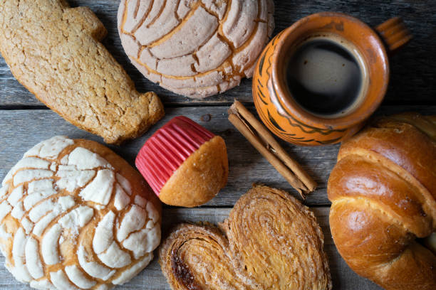 istock Set of mexican sweet bread and coffee 1143549561