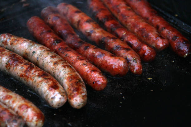 istock sausage and merguez barbecue 1143550729