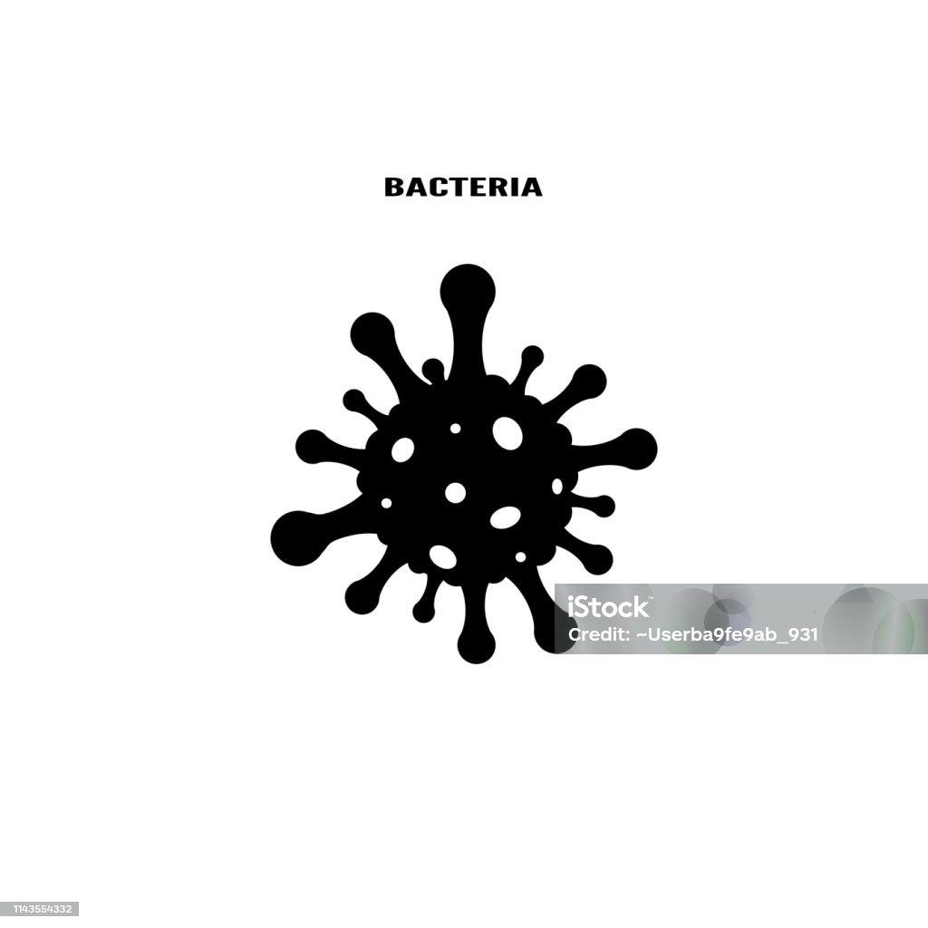 Gevaar bacteriën Vector Icon illustratie geïsoleerd op witte achtergrond - Royalty-free Pictogram vectorkunst