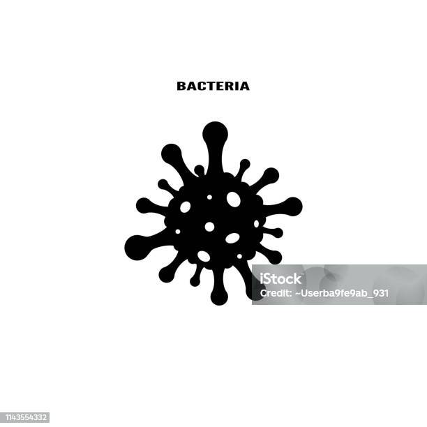 Gevaar Bacteriën Vector Icon Illustratie Geïsoleerd Op Witte Achtergrond Stockvectorkunst en meer beelden van Pictogram