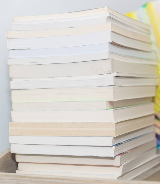 istock Stack of colorful books on background 1143556007