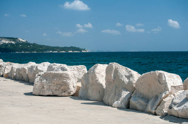 istock Seaside promenade with white stones 1143557452