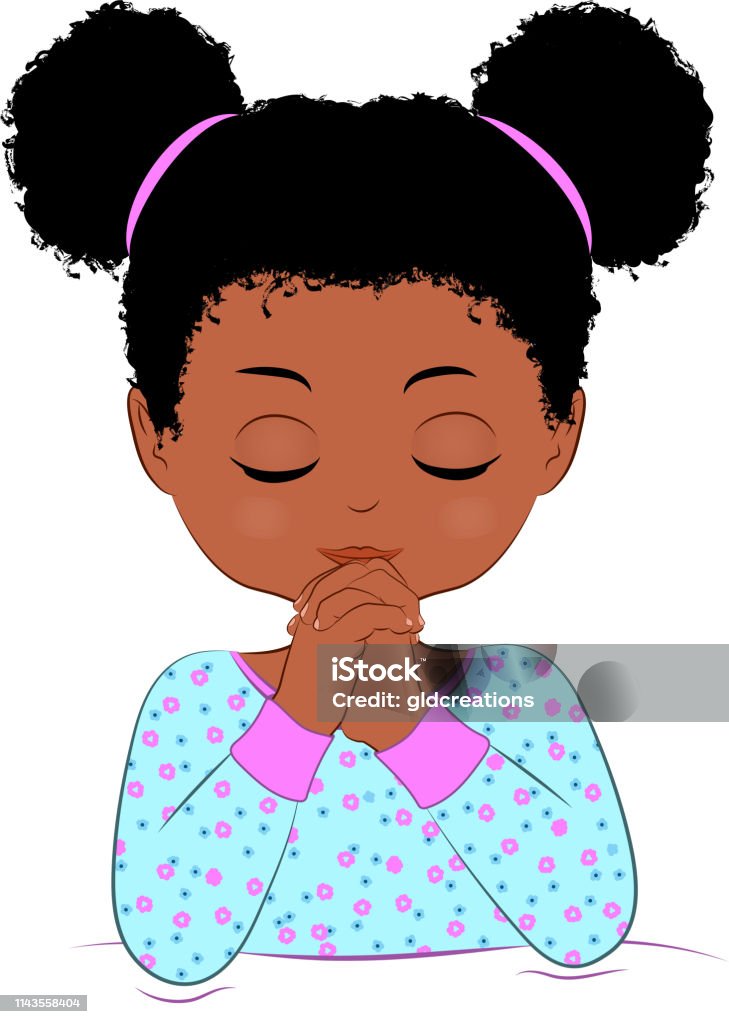 Child Praying Stock Illustration - Download Image Now - Child,  African-American Ethnicity, Praying - iStock