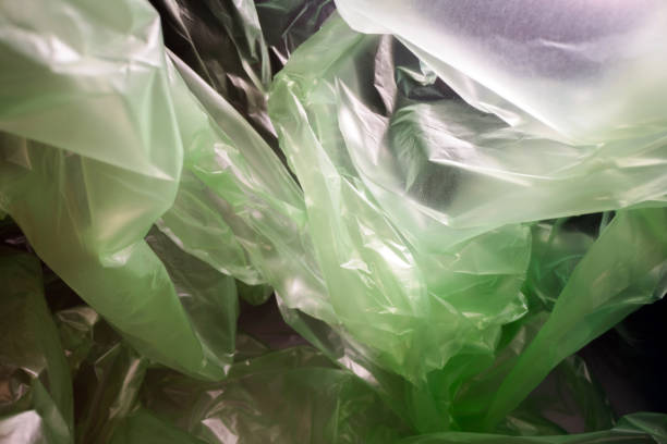 istock Inside a disposable plastic bag. Lightweight transparent, reusable plastic waste. Rubbish bag, plastic recycling, environmental issues 1143560926