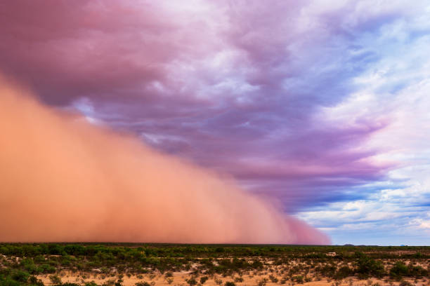 istock Dust storm in the desert 1143565437