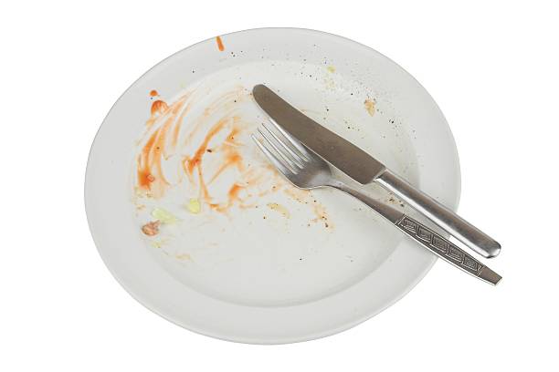 istock Empty Plate Stained With Food Remains 114356711