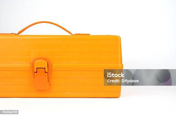 Оранжевый Plastiic Ящик Для Инструментов — стоковые фотографии и другие картинки Ящик для инструментов - Ящик для инструментов, Горизонтальный, Крышка