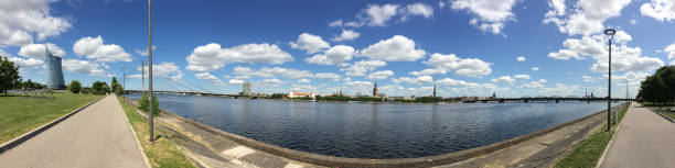 istock old city Riga on other river bank 1143567616