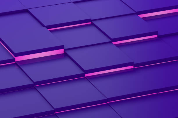 istock Abstract 3D Purple Cubes Background with Pink Lights 1143567826