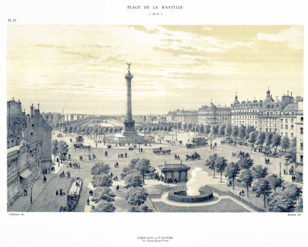 istock The Bastille Square in 1878. By Paris through the ages 1143569520