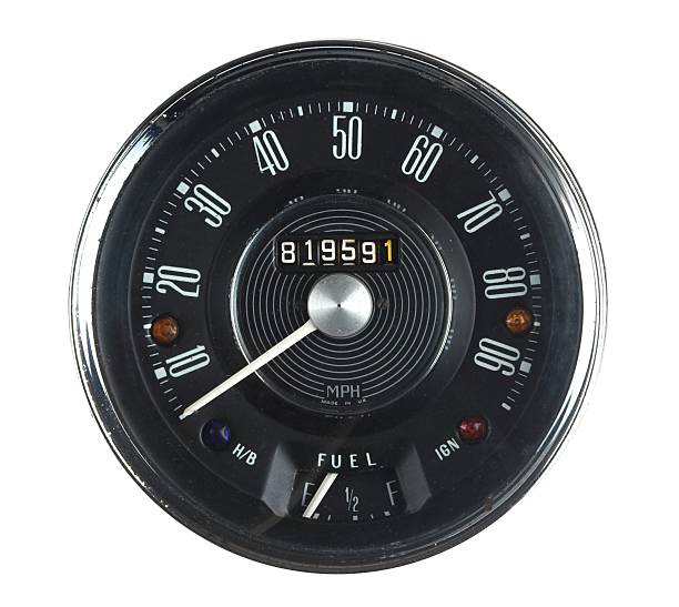 Vintage Car Speedometer From 1960s Classic  speedometer photos stock pictures, royalty-free photos & images