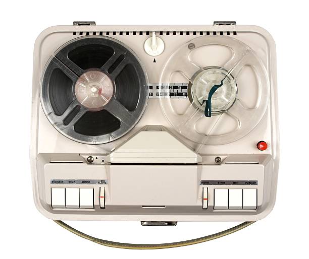 Vintage Reel Tape Recorder  reel to reel tape stock pictures, royalty-free photos & images