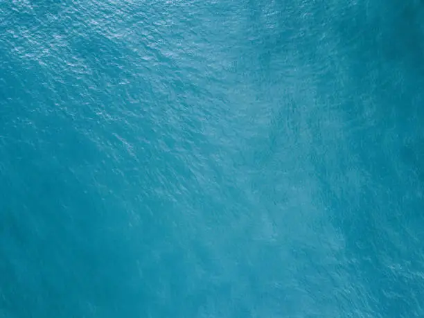 Aerial view of the ocean surface, background with copy space