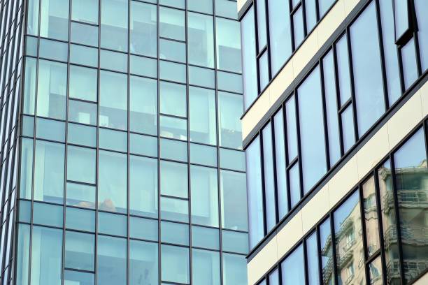 istock Facade fragment of a modern office building. 1143585593