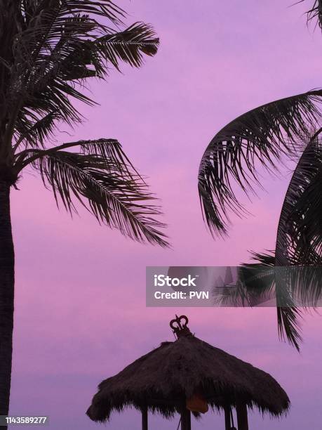 Pink Sunset Bali Stock Photo - Download Image Now - Bali, Beach, Beauty In Nature