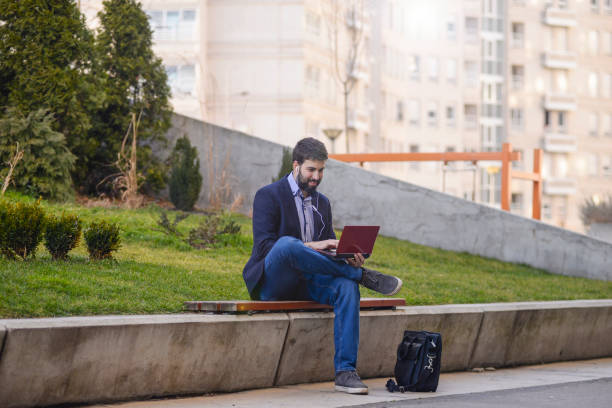 istock Businessman at lunch break 1143604920