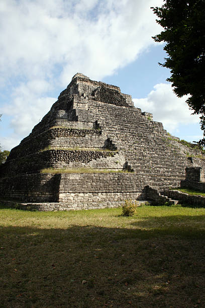 maya pyramide 2 - costa maya stock-fotos und bilder