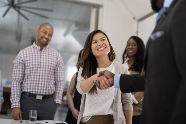 istock Female CEO closing a deal 1143612565