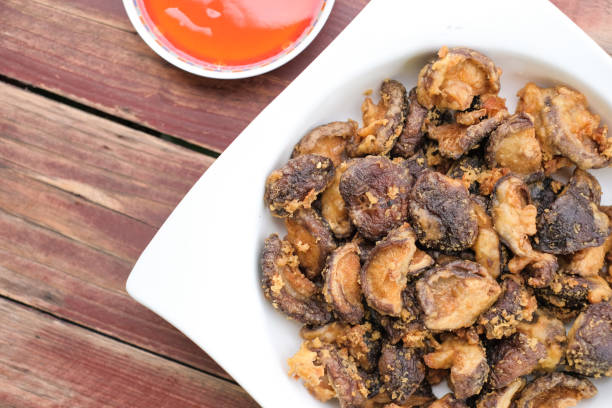 istock fried shitake mushroom with salt and souce 1143612652