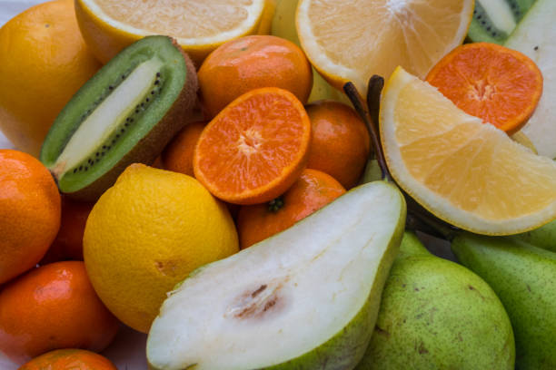 istock Fresh fruits.Assorted fruits colorful background. 1143612800