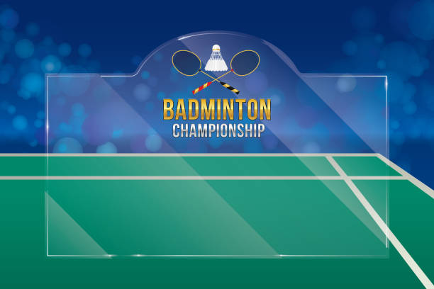 ilustrações, clipart, desenhos animados e ícones de badminton - badminton court