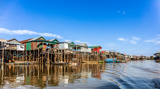 Kampong Phluk Stilted Village, Tonle Sap lake, Siem Reap Province, Cambodia, Flood, Tropical Climate, Village, Asia,