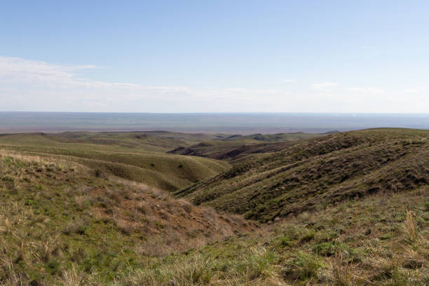 istock spring in the Kazakh steppes among the hills 1143622642