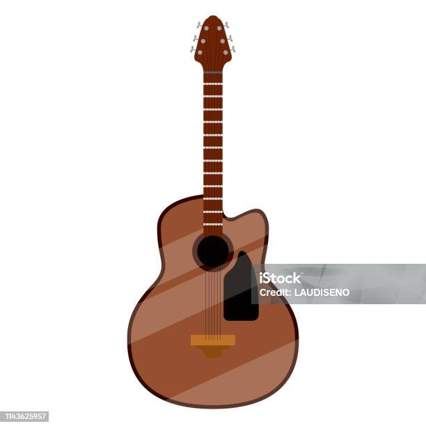 Isolated Guitar Image Stock Illustration - Download Image Now - Acoustic Guitar, Art, Balalaika