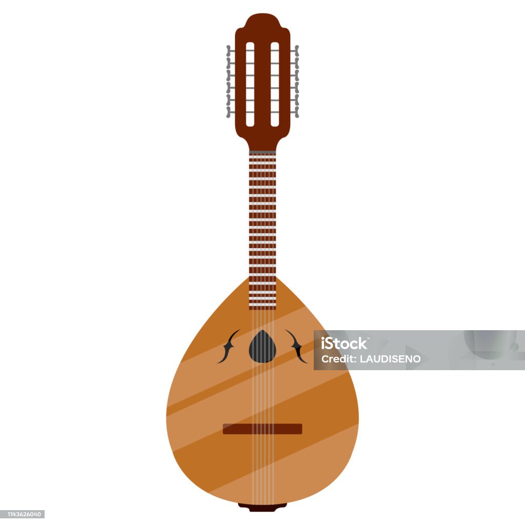 Portuguese guitar image Portuguese guitar image. Musical instrument. Vector illustration design Acoustic Guitar stock vector