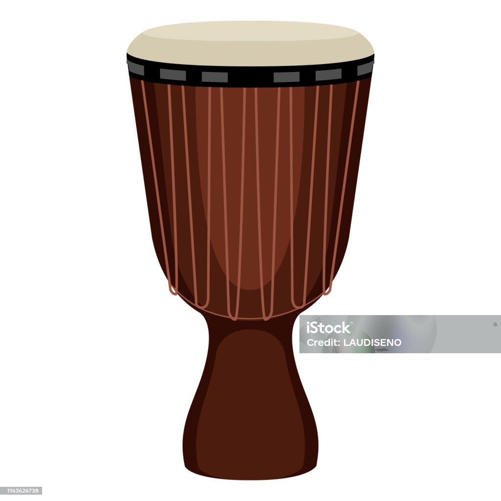 Isolated djembe drum image Isolated djembe drum image. Musical instrument. Vector illustration design Acoustic Guitar stock vector