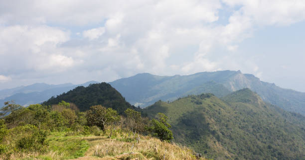 istock Landscape Mountain with Meadow Tree Sky and Cloud at Phu Chi Fa Forest Park 1143627935