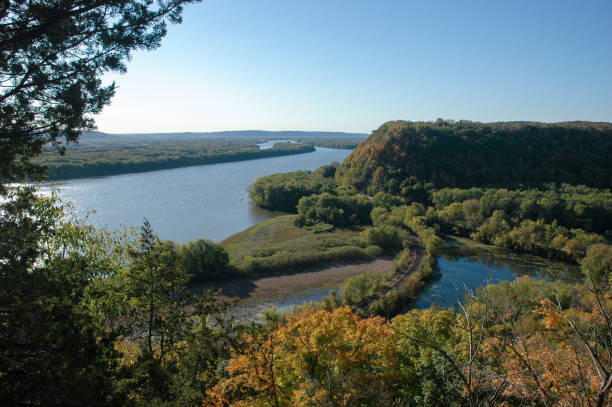 Effigy Mounds National Monument-River View Horizontal stock photo