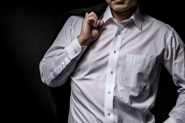 Businessman with no tie