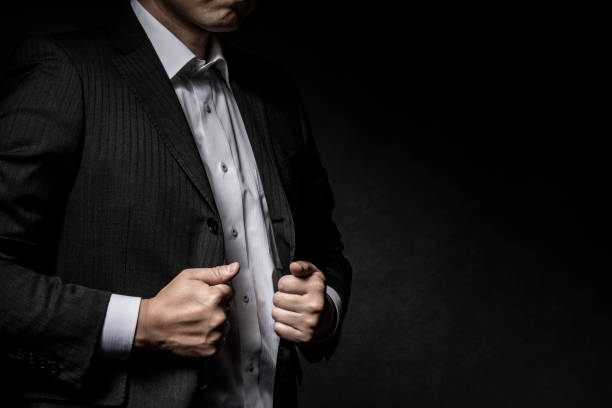 istock Businessman with no tie 1143631619