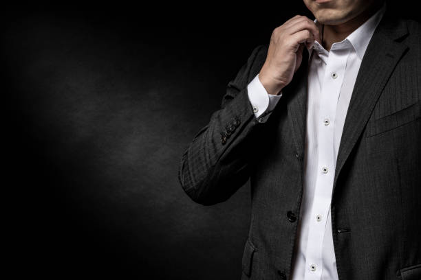 istock Businessman with no tie 1143631673