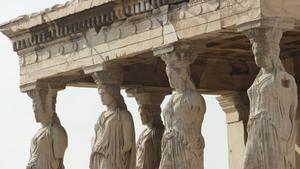 istock erechthion caryatids at the acropolis in athens, greece 1143632625