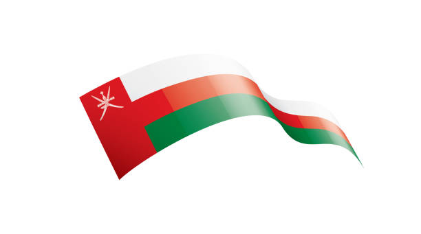 illustrations, cliparts, dessins animés et icônes de drapeau d’oman, illustration vectorielle sur un fond blanc - oman flag national flag symbol