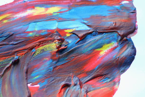istock Texture mixed oil paints in different colors 1143639931