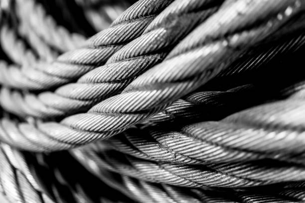istock Steel wire mooring rope 1143642423