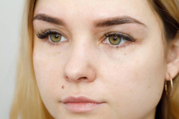 istock Result of permanent makeup, tattooing of eyebrows 1143645201