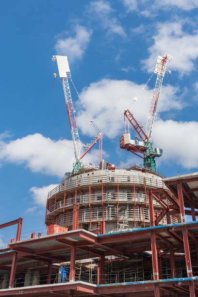 istock Construction of a building with a concrete steel frame 1143646812