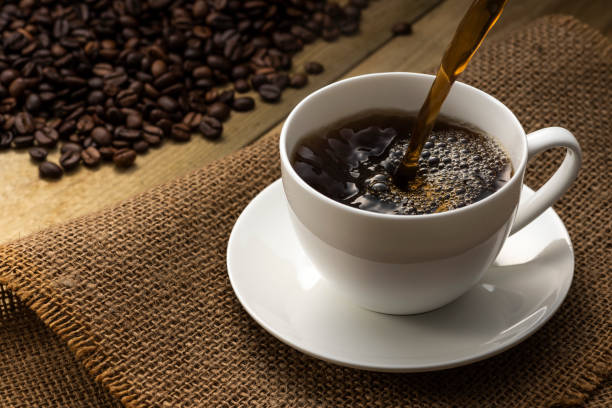 Hot coffee Hot coffee black coffee stock pictures, royalty-free photos & images