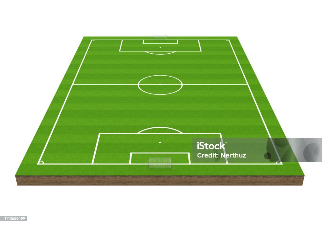 Soccer Grass Field aislado - Foto de stock de Tridimensional libre de derechos