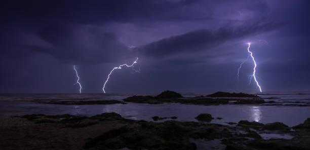 istock Thunderstorm on mediterranean sea beach 1143651635