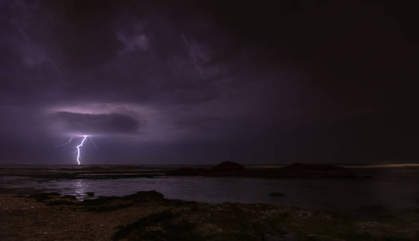 istock Thunderstorm on mediterranean sea beach 1143653425