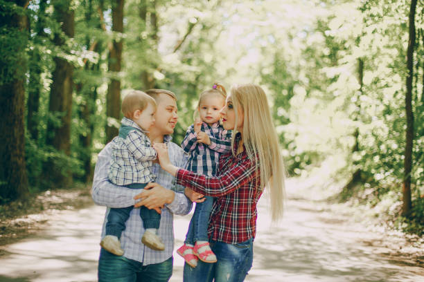 istock Family in a forest 1143654529